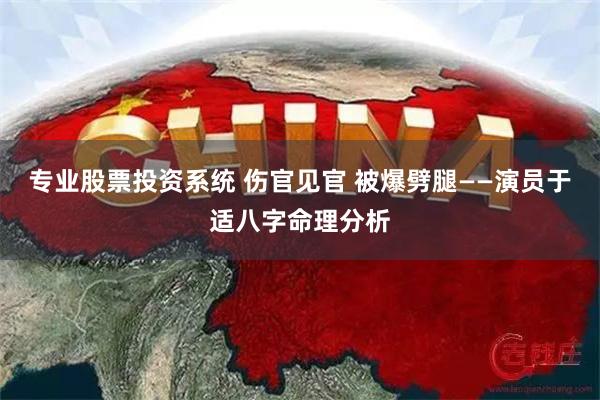 专业股票投资系统 伤官见官 被爆劈腿——演员于适八字命理分析