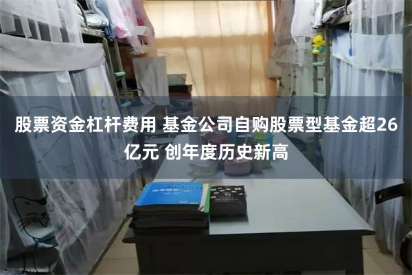股票资金杠杆费用 基金公司自购股票型基金超26亿元 创年度历史新高