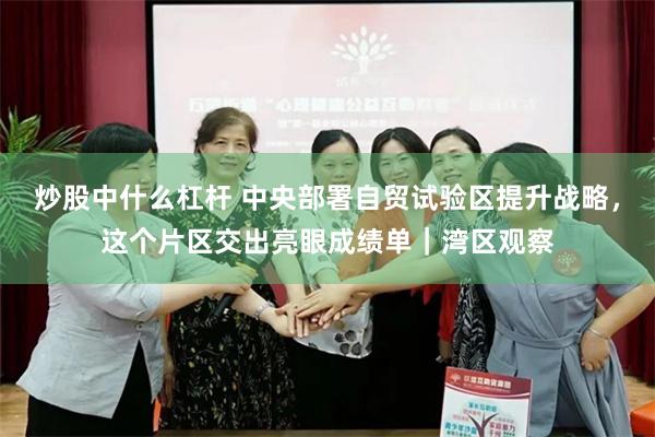 炒股中什么杠杆 中央部署自贸试验区提升战略，这个片区交出亮眼成绩单｜湾区观察