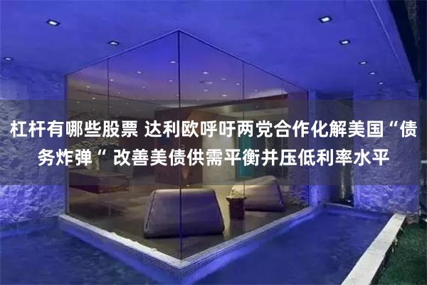 杠杆有哪些股票 达利欧呼吁两党合作化解美国“债务炸弹“ 改善美债供需平衡并压低利率水平