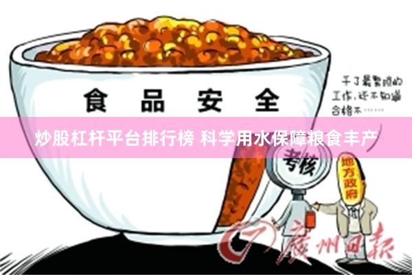 炒股杠杆平台排行榜 科学用水保障粮食丰产