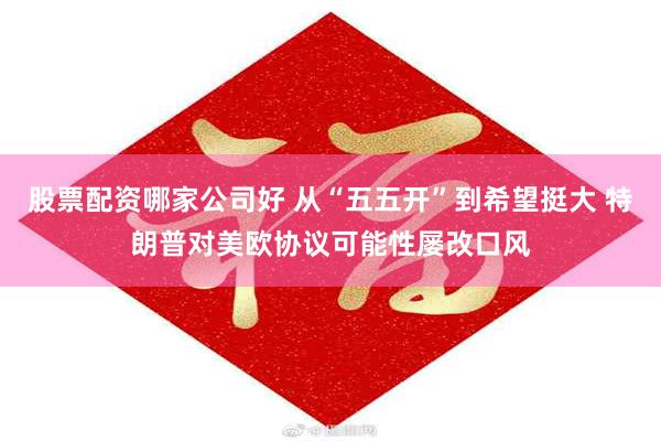 股票配资哪家公司好 从“五五开”到希望挺大 特朗普对美欧协议可能性屡改口风