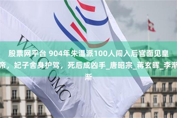 股票网平台 904年朱温派100人闯入后宫面见皇帝，妃子舍身护驾，死后成凶手_唐昭宗_蒋玄晖_李渐