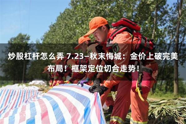 炒股杠杆怎么弄 7.23—秋末悔城：金价上破完美布局！框架定位切合走势！