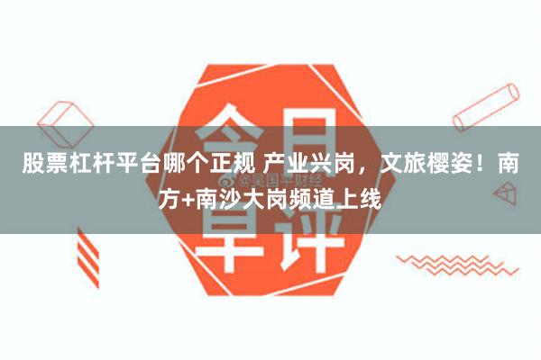 股票杠杆平台哪个正规 产业兴岗，文旅樱姿！南方+南沙大岗频道上线