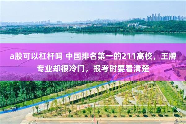 a股可以杠杆吗 中国排名第一的211高校，王牌专业却很冷门，报考时要看清楚