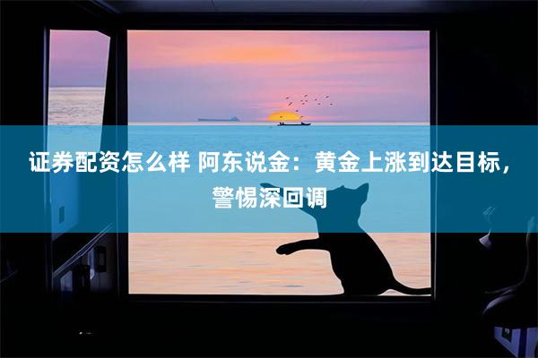 证券配资怎么样 阿东说金:黄金上涨到达目标,警惕深回调