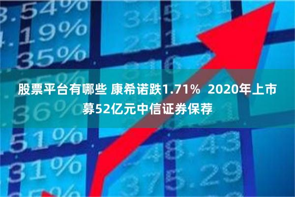 股票平台有哪些 康希诺跌1.71%  2020年上市募52亿元中信证券保荐
