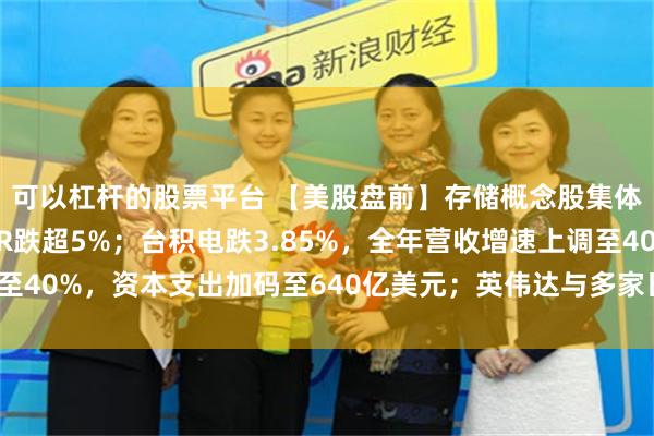 可以杠杆的股票平台 【美股盘前】存储概念股集体下跌，SK海力士ADR跌超5%；台积电跌3.85%，全年营收增速上调至40%，资本支出加码至640亿美元；英伟达与多家日企合作推进机器人研发