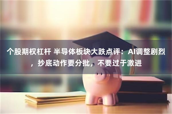 个股期权杠杆 半导体板块大跌点评：AI调整剧烈，抄底动作要分批，不要过于激进