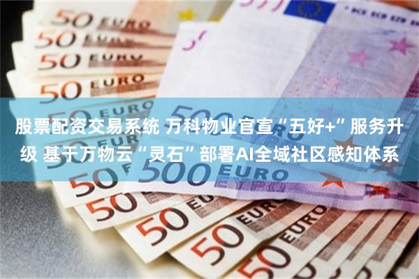 股票配资交易系统 万科物业官宣“五好+”服务升级 基于万物云“灵石”部署AI全域社区感知体系