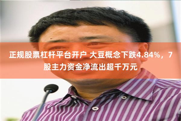 正规股票杠杆平台开户 大豆概念下跌4.84%,7股主力资金净流出超千万元