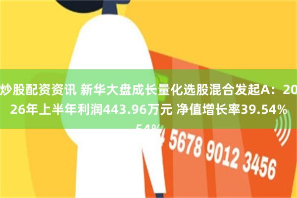 炒股配资资讯 新华大盘成长量化选股混合发起A：2026年上半年利润443.96万元 净值增长率39.54%