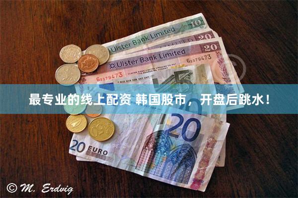 最专业的线上配资 韩国股市，开盘后跳水！