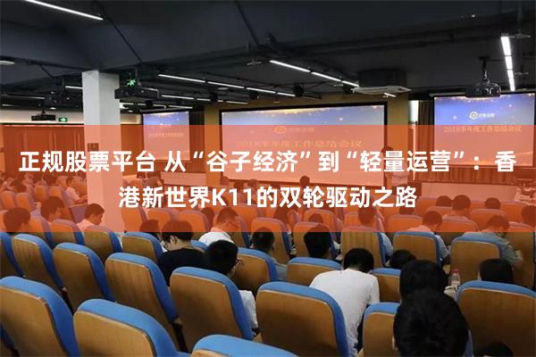 正规股票平台 从“谷子经济”到“轻量运营”：香港新世界K11的双轮驱动之路